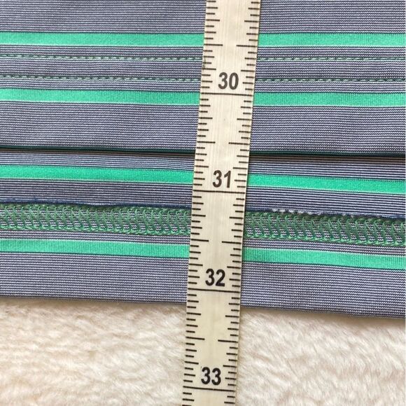 Peter Millar Summer Comfort Green Gray Stripe Short Sleeve Polo Size Large - Picture 11 of 12